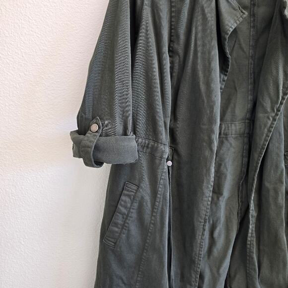 Torrid Dark Green Long Utility Jacket Size 00 – Military, Cargo - Picture 10 of 10